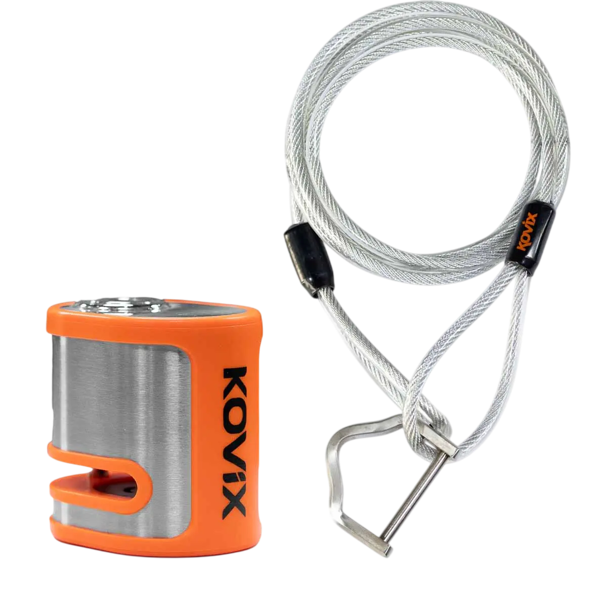 CANDADO DISCO KOVIX KDS-001 + CABLE ACERO
