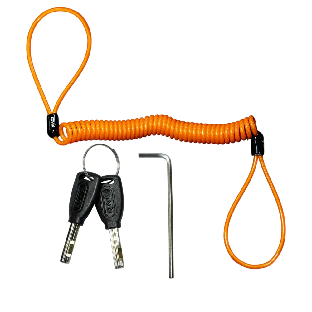 CANDADO DISCO KOVIX KT6-FO ALARMA FLUOR