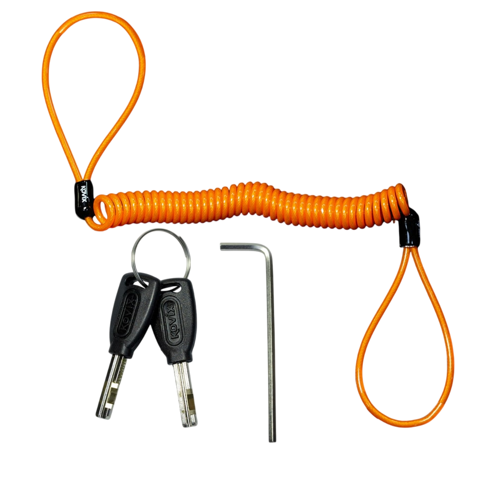 Candado KOVIX KT6-FO Verde Fluor con ALARMA